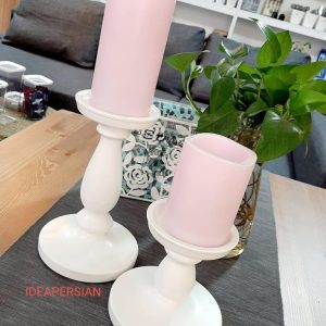 جاشمعی دکوراتیو سفید کوچک ERSATTA