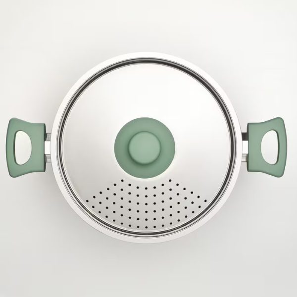 ست قابلمه نچسب 6 تیکه سبزو خاکستری HEMLAGAD - Image 5
