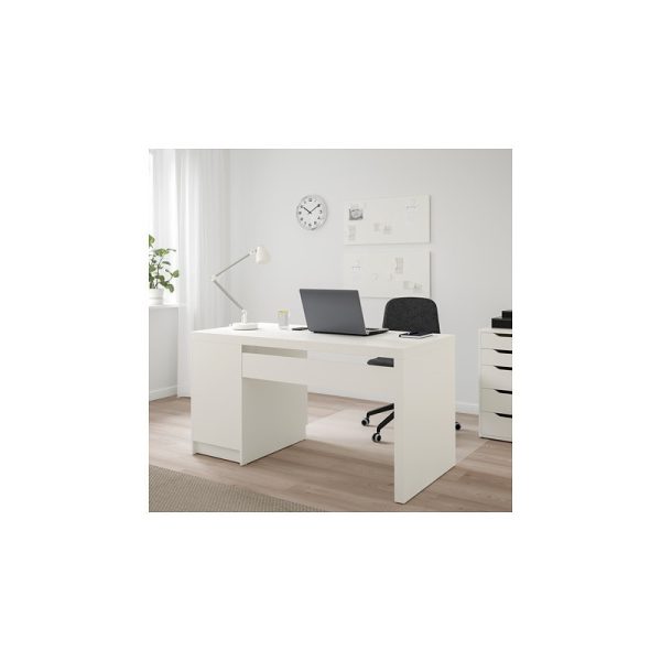 میز تحریر 140x65 سفید ایکیا MALM - تصویر 9