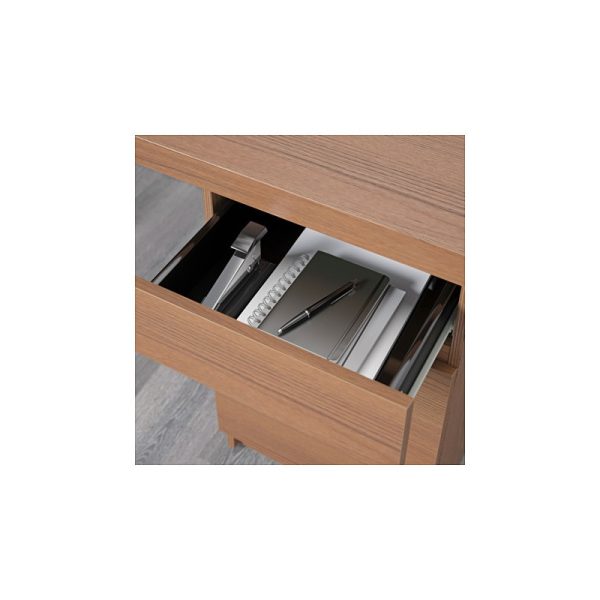 میز تحریر 140x65 گردویی ایکیا MALM - تصویر 3