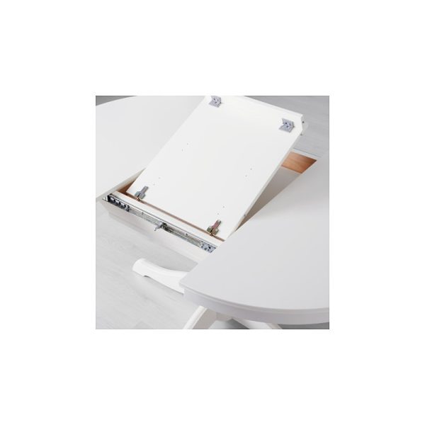 میز گرد ناهارخوری کشویی سفید ایکیا INGATORP - تصویر 4