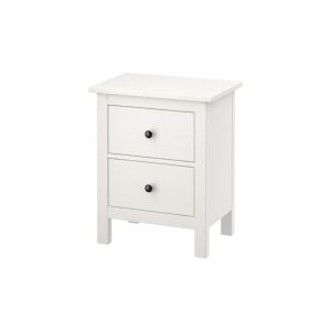 پاتختی دو کشو سفید ایکیا HEMNES