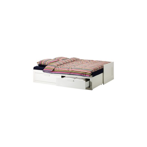 کاناپه تخت خوابشو سفید دو کشو  ایکیا BRIMNES - تصویر 3