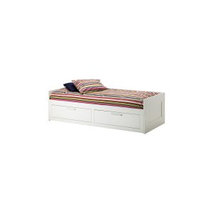 کاناپه تخت خوابشو سفید دو کشو  ایکیا BRIMNES