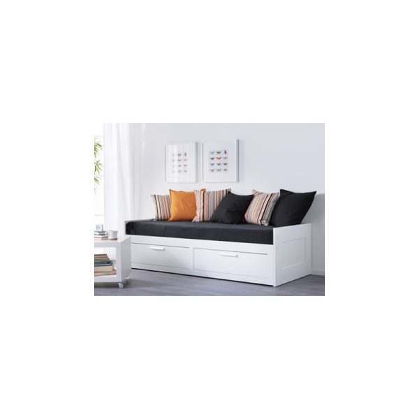 کاناپه تخت خوابشو سفید دو کشو  ایکیا BRIMNES - تصویر 6